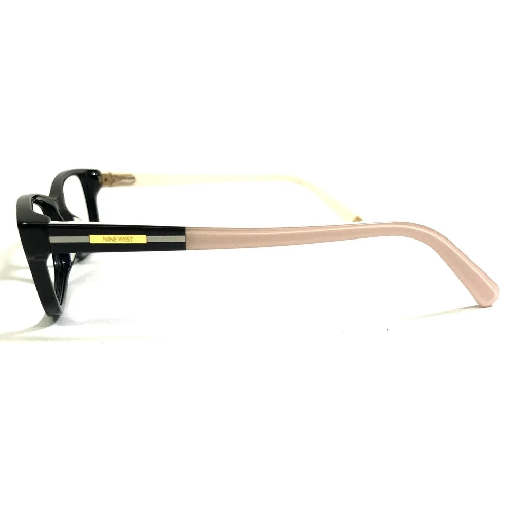 Nine West Eyeglasses Frames NW5134 001 Black Ivory Cat Eye Full Rim 52-16-135 - Picture 6 of 13